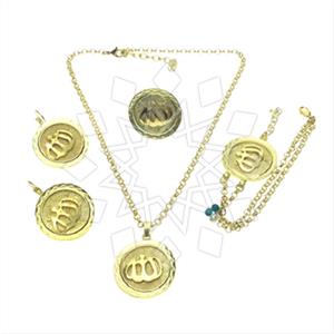 Fashion Islamic Ring Earring Pendant Bracelet Sets