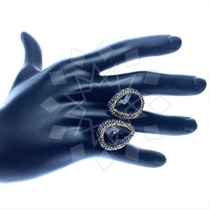 Fashion Double Gemstone Rings