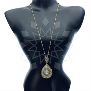 Fashion Gem and Crystals Pendant Necklace