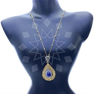 Fashion Gem and Crystals Pendant Necklace