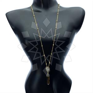 Fashion Gem and Crystals Pendant Necklace