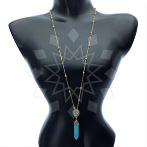 Fashion Gem and Crystals Pendant Necklace