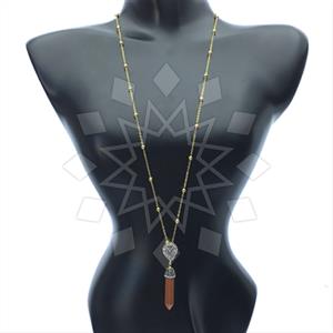 Fashion Gem and Crystals Pendant Necklace
