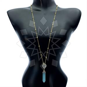 Fashion Gem and Crystals Pendant Necklace