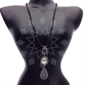 Fashion Gem and Crystals Statement Necklace