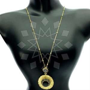 Fashion Gem and Crystals Pendant Necklace