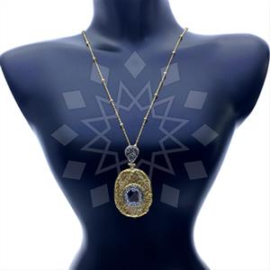 Fashion Gem and Crystals Pendant Necklace