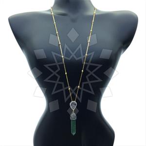 Fashion Gem and Crystals Pendant Necklace