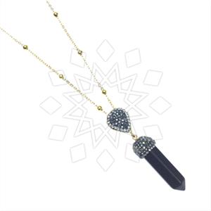 Fashion Gem and Crystals Pendant Necklace