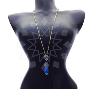 Fashion Gem and Crystals Pendant Necklace