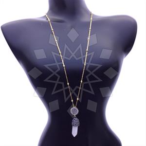 Fashion Gem and Crystals Pendant Necklace