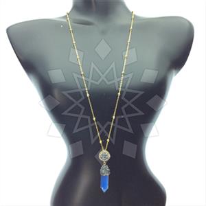 Fashion Gem and Crystals Pendant Necklace