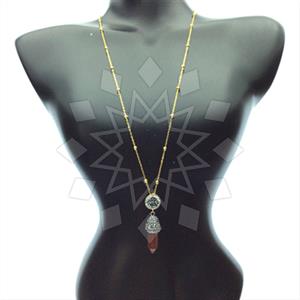 Fashion Gem and Crystals Pendant Necklace
