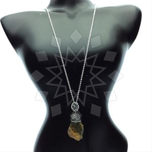 Fashion Gem and Crystals Pendant Necklace