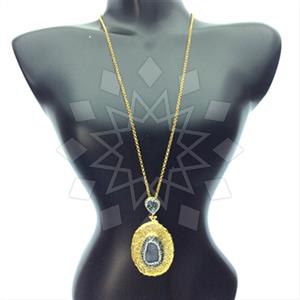 Fashion Gem and Crystals Pendant Necklace