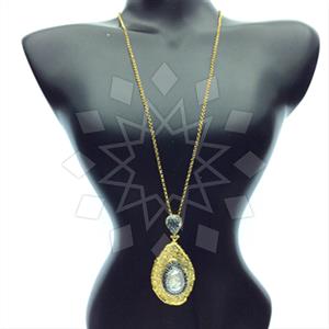 Fashion Gem and Crystals Pendant Necklace