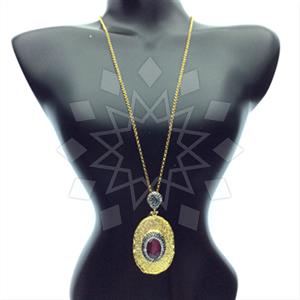 Fashion Gem and Crystals Pendant Necklace