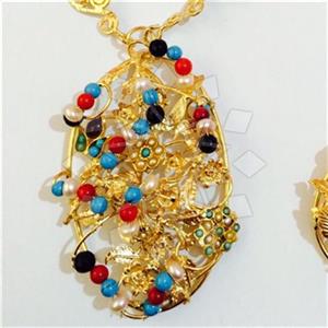 Fashion Handmade Artisan Brass  Statement Necklace