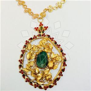 Fashion Handmade Artisan Brass  Statement Necklace