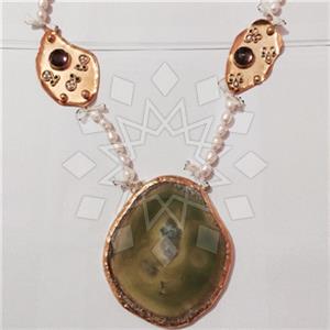 Fashion Handmade Artisan Brass  Statement Necklace