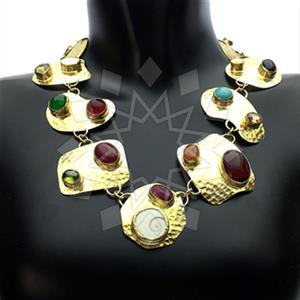 Fashion Handmade Artisan Brass  Statement Necklace