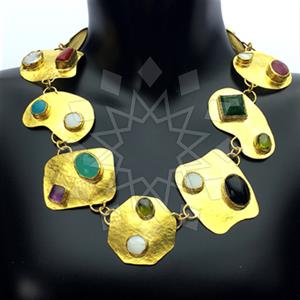 Fashion Handmade Artisan Brass  Statement Necklace