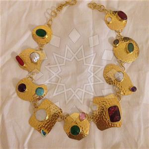 Fashion Handmade Artisan Brass  Statement Necklace