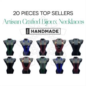 Gemstone and Bead Bulk Packages Statement Necklace