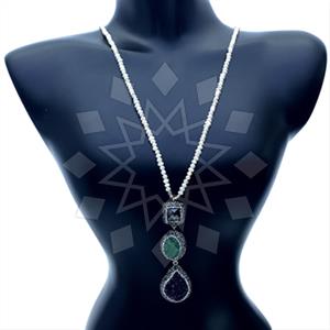 Fashion Gem and Crystals Statement Necklace