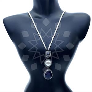 Fashion Gem and Crystals Statement Necklace