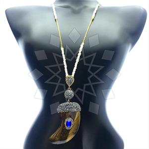 Fashion Gem and Crystals Statement Necklace