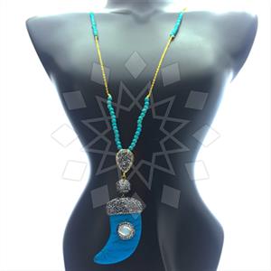 Fashion Gem and Crystals Statement Necklace