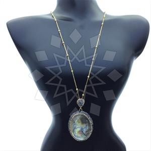 Fashion Gem and Crystals Pendant Necklace