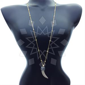 Fashion Gem and Crystals Pendant Necklace
