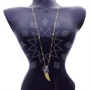 Fashion Gem and Crystals Pendant Necklace