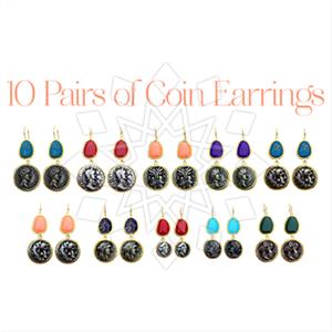 Fashion Gem and Crystals Single Drop Earrings
