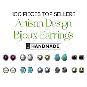 Fashion Gem and Crystals Stud Earrings