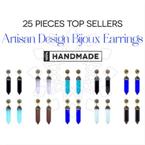 Fashion Gem and Crystals Single Drop Earrings