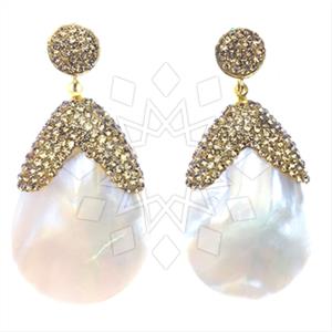 Fashion Gem and Crystals Single Drop Earrings