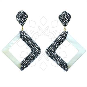 Fashion Gem and Crystals Single Drop Earrings