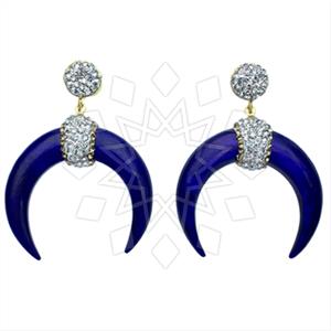 Fashion Gem and Crystals Single Drop Earrings