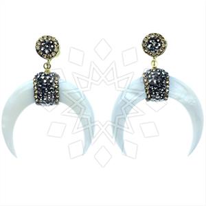Fashion Gem and Crystals Single Drop Earrings