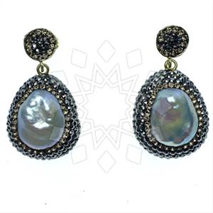 Fashion Gem and Crystals Single Drop Earrings