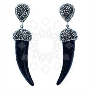 Fashion Gem and Crystals Single Drop Earrings
