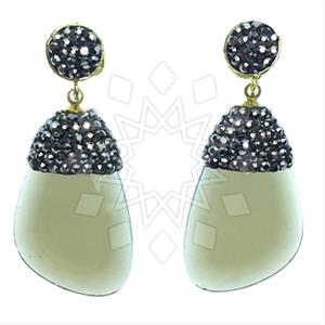 Fashion Gem and Crystals Single Drop Earrings