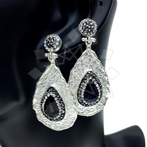 Fashion Gem and Crystals Single Drop Earrings