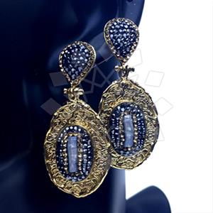 Fashion Gem and Crystals Single Drop Earrings