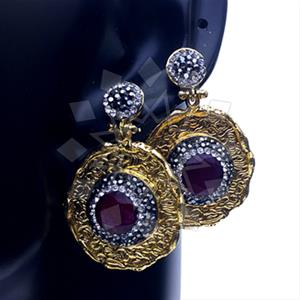 Fashion Gem and Crystals Single Drop Earrings
