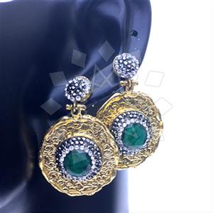 Fashion Gem and Crystals Single Drop Earrings