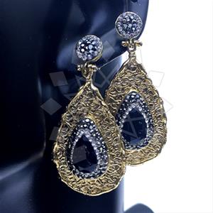 Fashion Gem and Crystals Single Drop Earrings